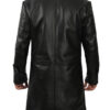 Men's 3/4 Length Black Shearling Coat product image