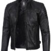 Felix Men's Black Biker Style Leather Jacket product image