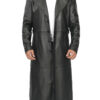 Jackson Men's Black Leather Long Duster Coat product image