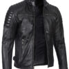 Felix Men's Black Biker Style Leather Jacket Felix Men's Black Biker Style Leather Jacket product image