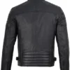 Mens Matte Black Biker Style Real Leather Jacket product image