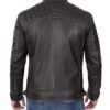 Men's Tall Quilted Distressed Brown Biker Style Leather Jacket Men's Tall Quilted Distressed Brown Biker Style Leather Jacket product image