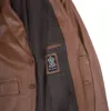 Men's Cognac Brown Real Leather Blazer product image