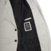 Mens Two Buttons Off White Leather Blazer Mens Two Buttons Off White Leather Blazer product image