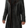 Men's 3/4 Length Black Shearling Coat product image