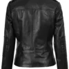 Monica Women's Black Asymmetrical Leather Jacket product image