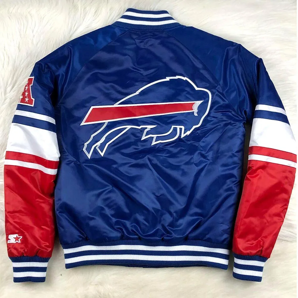 NFL Buffalo Bills Satin Royal Blue and Red Jacket NFL Buffalo Bills Satin Royal Blue and Red Jacket product image