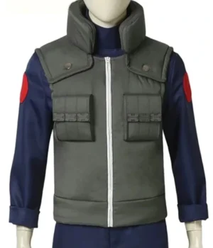 Naruto Kakashi Hatake Cotton Flak Green Zip Up Vest product image