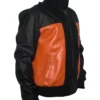 Naruto Shippūden Uzumaki Brown and Black Bomber Leather Jacket product image