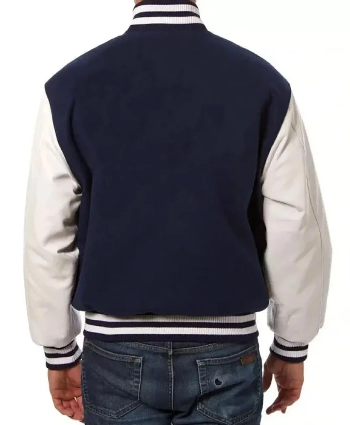 Navy/White Atlanta Braves Full-Snap Varsity Jacket Navy/White Atlanta Braves Full-Snap Varsity Jacket product image