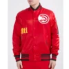Old English Atlanta Hawks Classic Rib Red Jacket product image