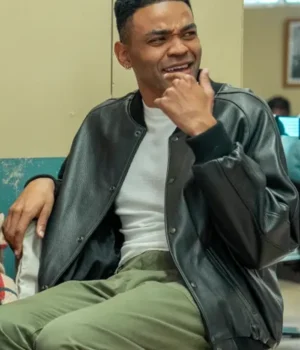 Owen Thiele Adults Leather Bomber Jacket product image