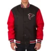 Poly Twill Atlanta Falcons Varsity Black and Red Jacket product image