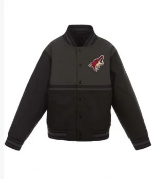 Poly Twill Youth Arizona Coyotes Gray/Black Jacket product image