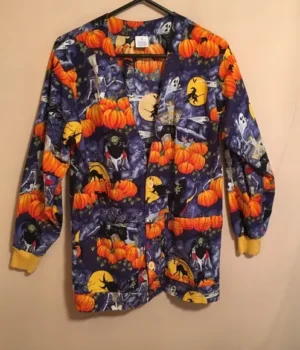 Pumpwitch Halloween Scrub Jacket product image