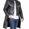 Black Bolt Inhumans Mid Length Leather Coat Black Bolt Inhumans Mid Length Leather Coat product image