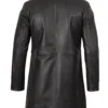 Men's Real Leather 3 4 Length Dark Brown Car Coat Men's Real Leather 3 4 Length Dark Brown Car Coat product image