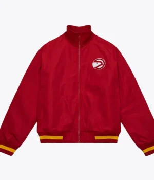 Red Atlanta Hawks Satin Full-Zip Jacket product image