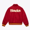 Red Atlanta Hawks Satin Full-Zip Jacket product image