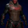 Red Hood Gotham Knights Bat Logo Leather Vest product image