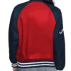 Red/Navy Atlanta Braves Home Run Varsity Satin Jacket product image