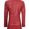 Kandis Women Red Real Leather Car Coat product image