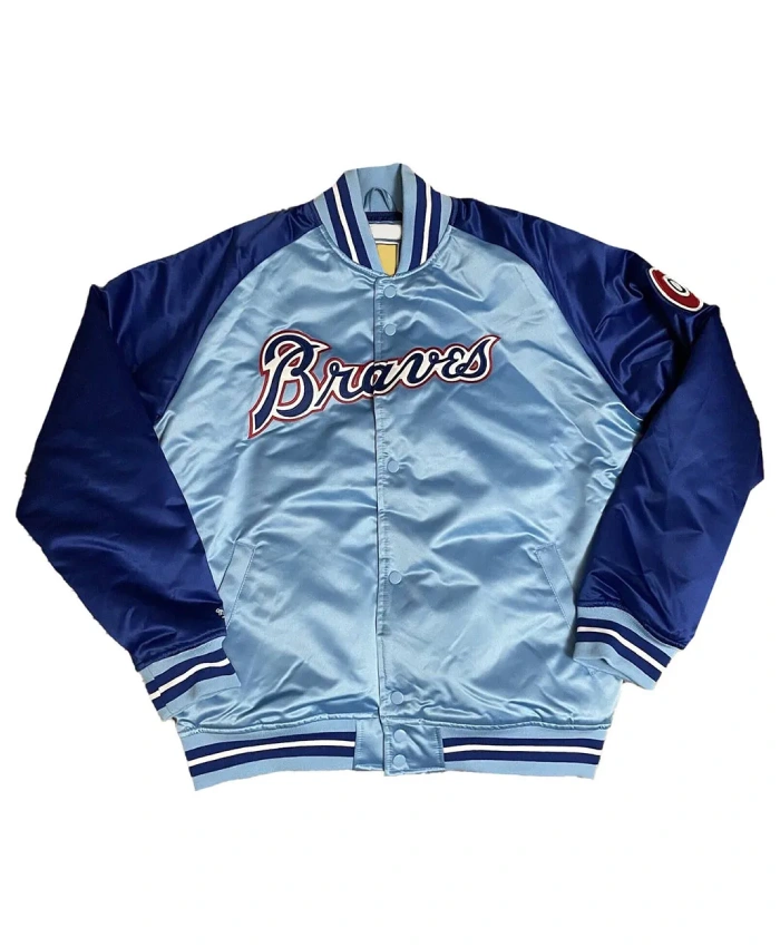 Reload Atlanta Braves Blue Satin Jacket Reload Atlanta Braves Blue Satin Jacket product image