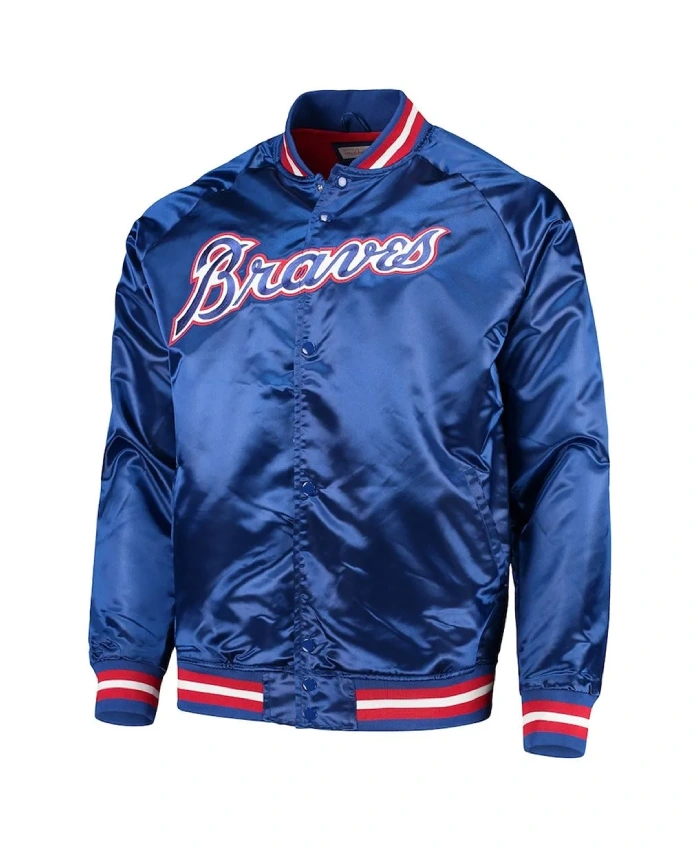 Royal Atlanta Braves Lightweight Satin Jacket Royal Atlanta Braves Lightweight Satin Jacket product image