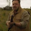 Russell Crowe The Hunter 2024 Brown Vest product image