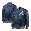 The Diamond Atlanta Braves Navy Satin Jacket The Diamond Atlanta Braves Navy Satin Jacket product image