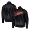 Baltimore Orioles Wordmark Black Satin Jacket Baltimore Orioles Wordmark Black Satin Jacket product image