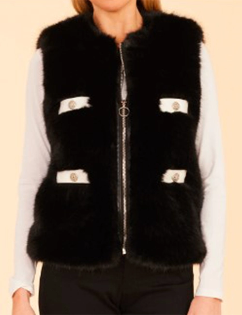 Beyond The Gates Kat Richardson Black Fur Vest Beyond The Gates Kat Richardson Black Fur Vest product image
