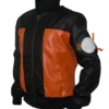 Naruto Shippūden Uzumaki Brown and Black Bomber Leather Jacket product image