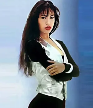 Singer Selena Quintanilla Silver Metallic Vest product image