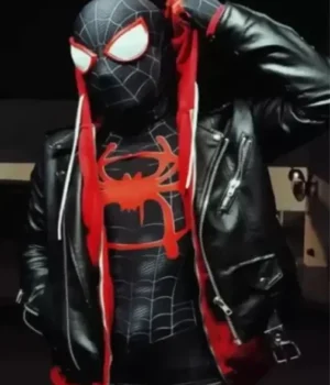 Spider-Man: Across the Spider-Verse Miles Morales Leather Jacket product image