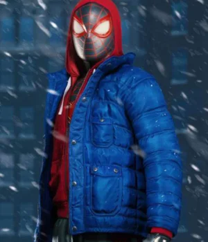 Spider-Man PS4 Miles Morales Blue Puffer Jacket With Hood product image