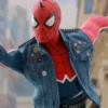 Spider Punk Spiderman Blue Denim Vest product image
