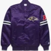 Starter Bomber Baltimore Ravens Purple Satin Jacket product image