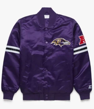 Starter Bomber Baltimore Ravens Purple Satin Jacket product image