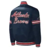 Atlanta Braves Midfield Varsity Navy Satin Jacket product image