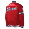 Atlanta Braves Slider Red Varsity Satin Jacket product image