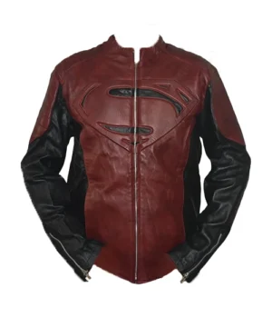 Superman Smallville Maroon And Black Leather Jacket product image