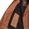Elisa Womens Tan Biker Style Leather Jacket Elisa Womens Tan Biker Style Leather Jacket product image