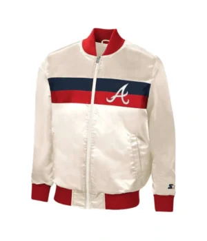 The Ambassador Home Atlanta Braves Cream Satin Jacket product image