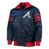 The Captain II Atlanta Braves Navy Satin Jacket product image