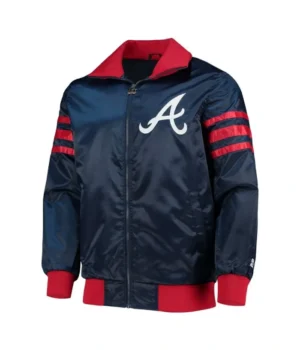 The Captain II Atlanta Braves Navy Satin Jacket product image