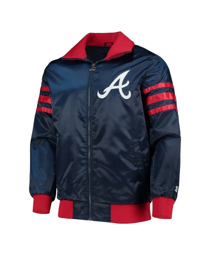 The Captain II Atlanta Braves Navy Satin Jacket The Captain II Atlanta Braves Navy Satin Jacket product image