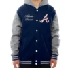 Throwback Prep Atlanta Braves Navy Hoodie Jacket product image