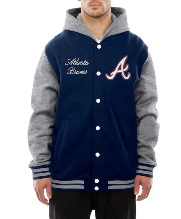 Throwback Prep Atlanta Braves Navy Hoodie Jacket Throwback Prep Atlanta Braves Navy Hoodie Jacket product image