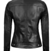 Fernando Women's Black Leather Trucker Jacket product image